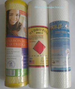 Pack of  PPF-5 + PPF-1 + 1 Micron CTO Carbon Block Filters Cartridges 10″ CTO plus PP