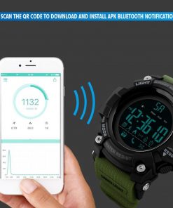 SKMEI 1385 SPORTS WATER RESISTANT SMART WATCH (Color Khaki) - Image 3