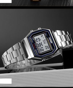SKMEI Fashion Ladies Stainless Steel Alarm Date Backlight Casual Waterproof Digital Watch for Women 1415 - Image 3