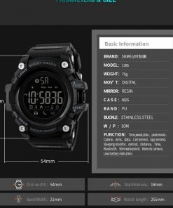 SKMEI 1385 SPORTS WATER RESISTANT SMART WATCH (Color Khaki) - Image 4