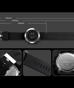 SKMEI Sports Fashion Waterproof Digital Watch For Men 1416 (Army Green With Steel Ring) - Image 6