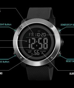 SKMEI Sports Fashion Waterproof Digital Watch For Men 1416 (Army Green With Steel Ring) - Image 5