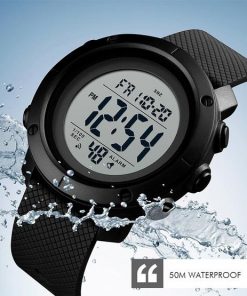 SKMEI Sports Fashion Waterproof Digital Watch For Men 1416 (Army Green With Steel Ring) - Image 3