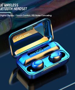 True Wireless Earbuds F9 Wireless Stereo Headphone - Touch Mini Earbuds Bass Headset With 1200mAh Charging Case